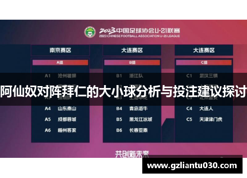 阿仙奴对阵拜仁的大小球分析与投注建议探讨