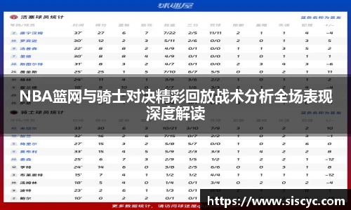NBA篮网与骑士对决精彩回放战术分析全场表现深度解读